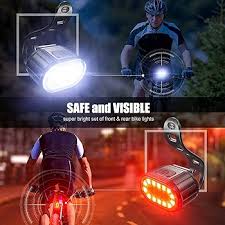 USB Rechargeable Bike Light Set