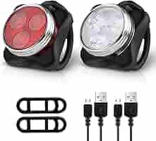 USB Rechargeable Bike Light Set