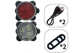 USB Rechargeable Bike Light Set